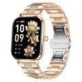 AK108 1.82" Women Smartwatch with Rhinestone Strap - Rose Gold