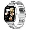 AK108 1.82" Women Smartwatch with Rhinestone Strap - Silver