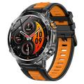 AK125 1.7" Smart Watch - Bluetooth Calling, Heart Rate, SpO2, Flashlight, IP68 - Black / Orange