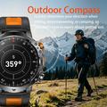 AK125 1.7" Smart Watch - Bluetooth Calling, Heart Rate, SpO2, Flashlight, IP68 - Black / Orange