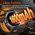 AK125 1.7" Smart Watch - Bluetooth Calling, Heart Rate, SpO2, Flashlight, IP68 - Silver / Orange