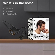 AKZ-G6 Open-Ear Bone Conduction Wireless Headphones - Black