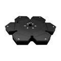 AS22D3 Solar Floating Fountain Pump with 12 LED Lights - Black