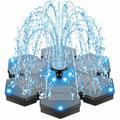 AS22D3 Solar Floating Fountain Pump with 12 LED Lights - Black