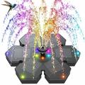 AS22D3 Solar Floating Fountain Pump with 12 LED Lights - Black