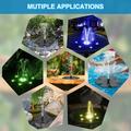 AS22D3 Solar Floating Fountain Pump with 12 LED Lights - Black