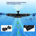 AS22D3 Solar Floating Fountain Pump with 12 LED Lights - Black