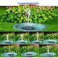 AS22D3 Solar Floating Fountain Pump with 12 LED Lights - Black