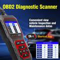AT500 OBD2 Scanner - Automotive Diagnostic Tool with 2.4" TFT Screen - Black / Red
