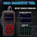 AT500 OBD2 Scanner - Automotive Diagnostic Tool with 2.4" TFT Screen - Black / Red