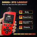 AT700 OBD2 Car Diagnostic Scanner with 2.4" TFT Screen - Red