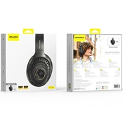 AWEI AT30 Wireless Headphones - Bluetooth 6.0, Hi-Fi Sound, FM Radio, AUX - Black