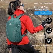 AZELA A1305 28L Hiking Backpack - Breathable Suspension System - Cyan