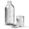 Aarke Glass Bottle Pro - 800ml - Transparent / Steel