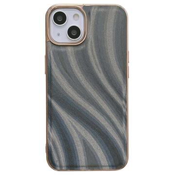 Abstract Series iPhone 14 Coated TPU Case - Black