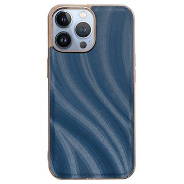 Abstract Series iPhone 14 Coated TPU Case - Black