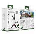 Acefast E72 Multifunctional Mini Selfie Stick - Magnetic Phone Grip, Tripod, Remote - Black