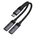 Acefast J14 USB-C Audio Adapter & Splitter - Grey