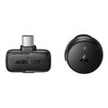 Acefast R7 Wireless Lavalier Microphone - AI Noise Reduction, Magnetic Clip - Black