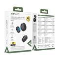 Acefast R7 Wireless Lavalier Microphone - AI Noise Reduction, Magnetic Clip - Black