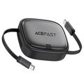 Acefast Travel J3 60W Retractable USB-C Cable Set with Phone Stand - Black