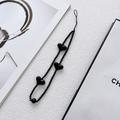 Acrylic Heart Beaded Phone Chain Strap 23.5cm - Black