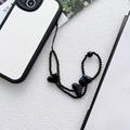 Acrylic Heart Beaded Phone Chain Strap 23.5cm - Black