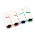 Adhesive Single-Color Thermal Paper 57x25mm - 4 Pcs. - Red / Orange / Blue / Green