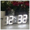 Adjustable 3D LED Light Digital Electric Clock - White