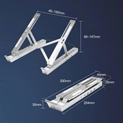 Adjustable Aluminum Laptop Stand with RGB Backlight and USB Hub