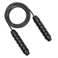 Adjustable Non-Slip Fitness Skipping Rope - Black