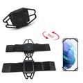Adjustable Phone Armband for Running and Cycling - 6"-6.7" - Black