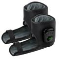 Air Compression Ankle Massager with Heating - 4 Levels, 3 Heat Settings & NTC Control - 2Pcs. - Black