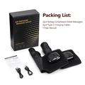 Air Compression Ankle Massager with Heating - 4 Levels, 3 Heat Settings & NTC Control - 2Pcs. - Black