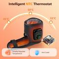 Air Compression Ankle Massager with Heating - 4 Levels, 3 Heat Settings & NTC Control - 2Pcs. - Black