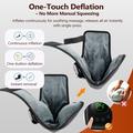 Air Compression Ankle Massager with Heating - 4 Levels, 3 Heat Settings & NTC Control - 2Pcs. - Black