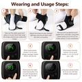 Air Compression Ankle Massager with Heating - 4 Levels, 3 Heat Settings & NTC Control - 2Pcs. - Black