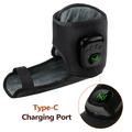 Air Compression Ankle Massager with Heating - 4 Levels, 3 Heat Settings & NTC Control - 2Pcs. - Black