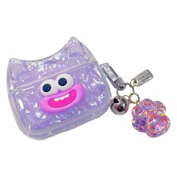 AirPods 3 Funny Smile Cat Face TPU Case - Purple