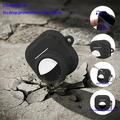AirPods 5/4/AirTag 2-in-1 Silicone Case with Carabiner - Black