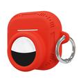 AirPods 5/4/AirTag 2-in-1 Silicone Case with Carabiner - Red