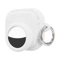AirPods 5/4/AirTag 2-in-1 Silicone Case with Carabiner - White