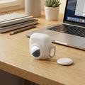 AirPods 5/4/AirTag 2-in-1 Silicone Case with Carabiner - White