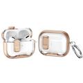 AirPods Pro 2 Protective Hybrid Case with Lock & Hook - Gold / Transparent