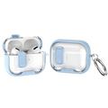 AirPods Pro 2 Protective Hybrid Case with Lock & Hook - Light Blue / Transparent