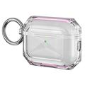AirPods Pro 3 Dual-Color Soft TPU Protective Case - Pink / Transparent