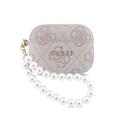 AirPods Pro 3 Guess 4G Classic Logo Case with Pearl Strap - Pink