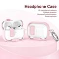 AirPods Pro Protective Hybrid Case with Lock & Hook - Pink / Transparent