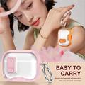 AirPods Pro Protective Hybrid Case with Lock & Hook - Pink / Transparent