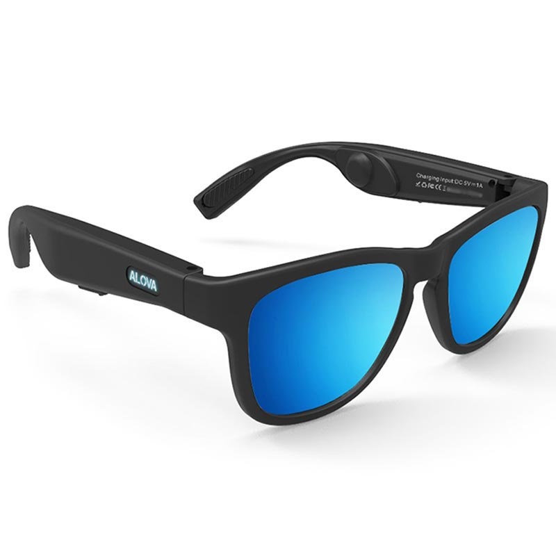 Alova Bone Conduction Smart Sunglasses with Wireless Headphones - Blue